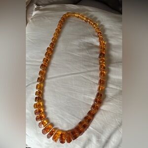 Vintage amber necklace with graduated beads